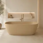 Bañera exenta  ELLA  Solid Surface  160 cm x  75  cm acabado Amarillo Arena